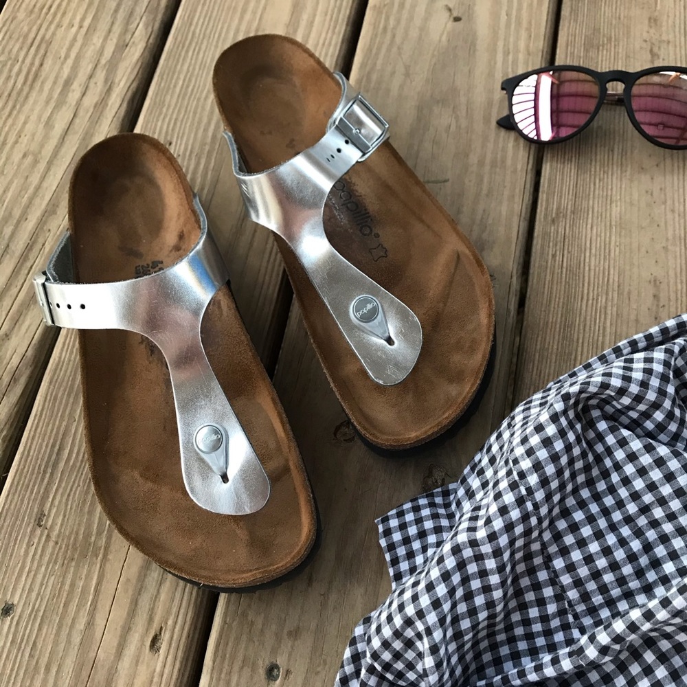 Birkenstock Papillo Gizeh Metallic Sandal Platform